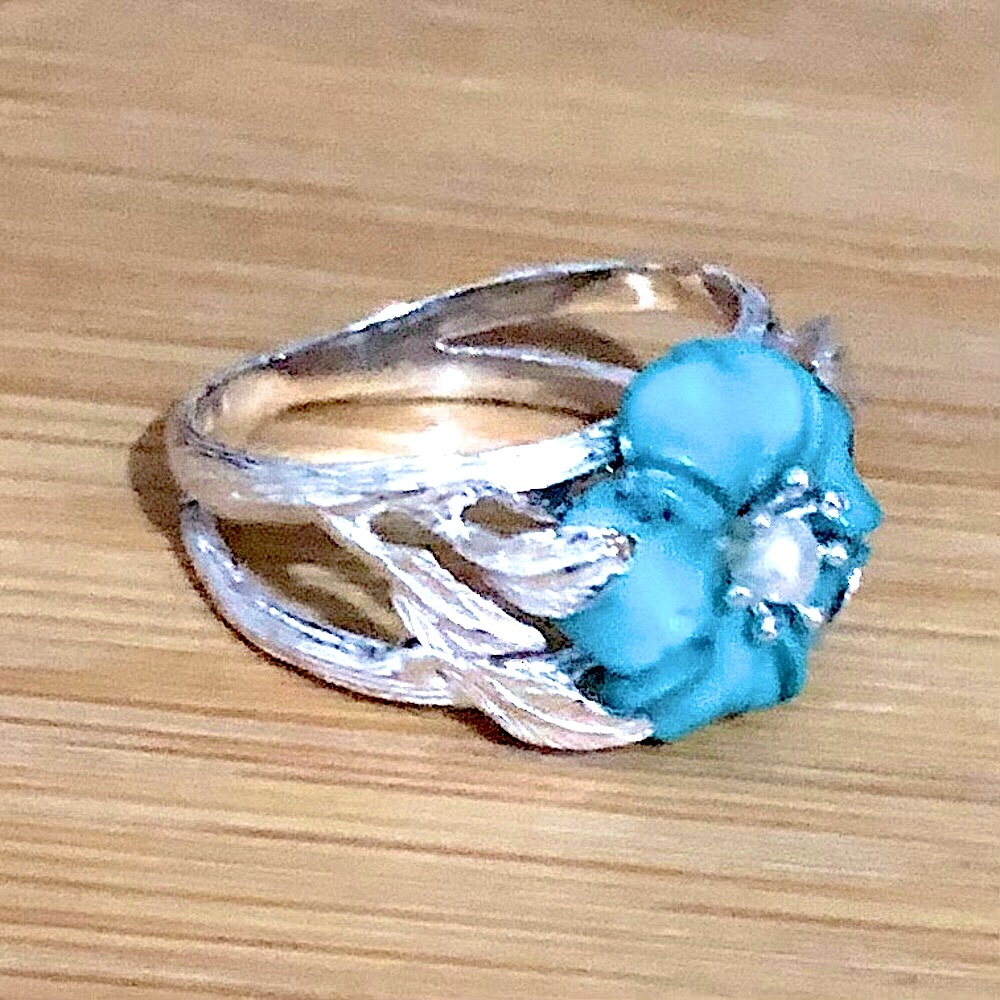 $64 Designer Estate Ring   Sterling Silver  Size 10   Marked BJ 925 China - Picture 3 of 6